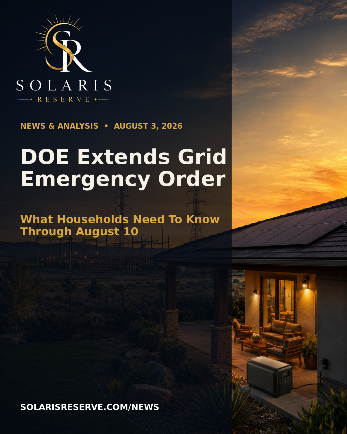 Solaris Reserve briefing about the August 2026 Southwest Power Pool emergency order